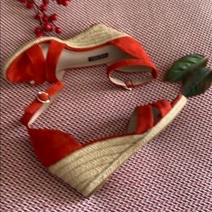 Nine West Red Suede Wedge
